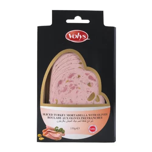 Volys Sliced Turkey Mortadella With Olives 150G