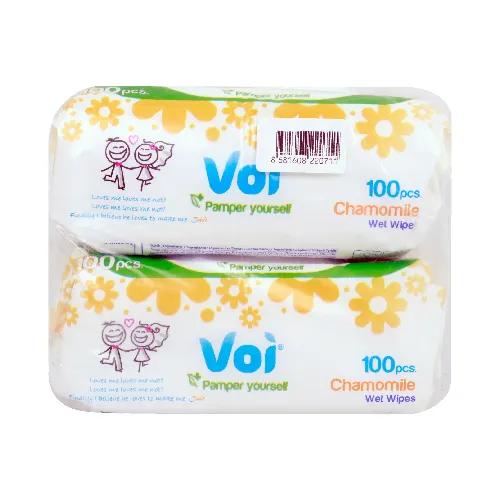 Voi Wet Wipes Chamomile 2 x 100 Pieces