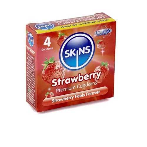 Skins Strawberry 4 Condoms