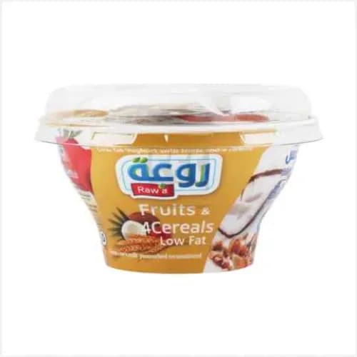 Raw'a Low Fat Fruits & Four Cereals Yogurt 100 gr