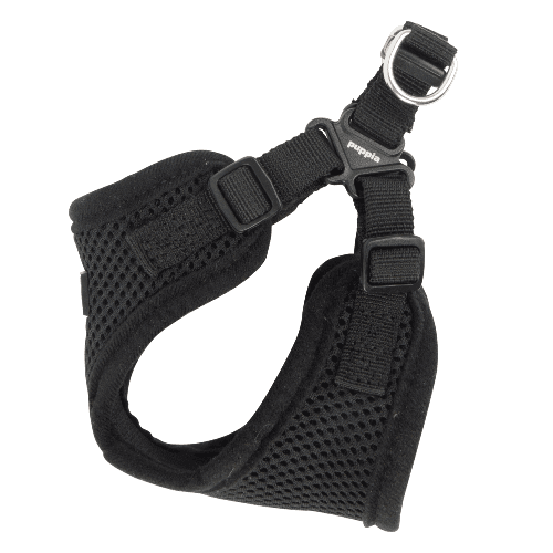 Puppia Soft Harness With ID Tag  Black Small \ Medium