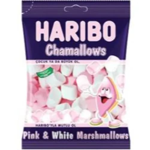 Haribo Chamallows Pink & White Marshmallows Artificial Color Free 150g