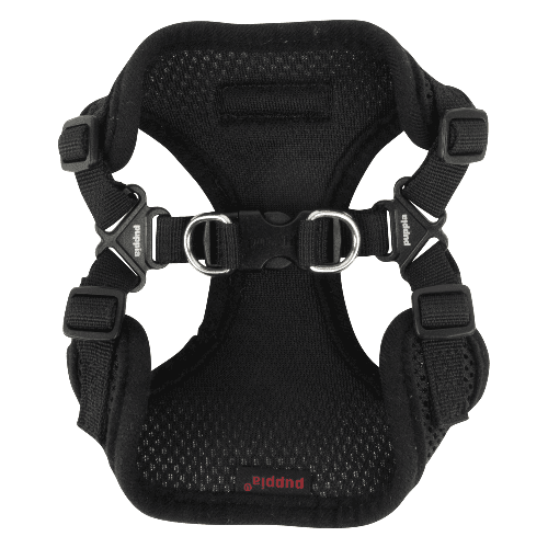 Puppia Soft Harness With ID Tag  Black Small \ Medium