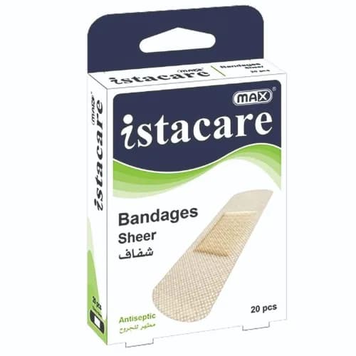 Max Istacare Antiseptic Sheer Bandages 20 Per Pack