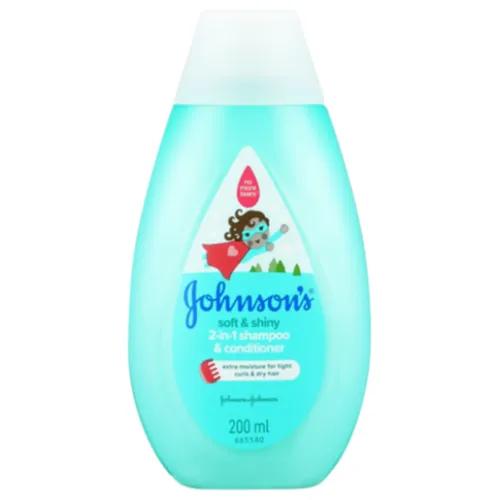 Johnson's Soft & Shiny 2in1 Baby Shampoo & Hair Conditioner 200ml