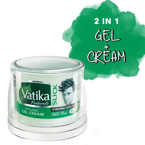 Vatika Naturals Slick Strong Hold Hair Styling Gel Cream 250 ml