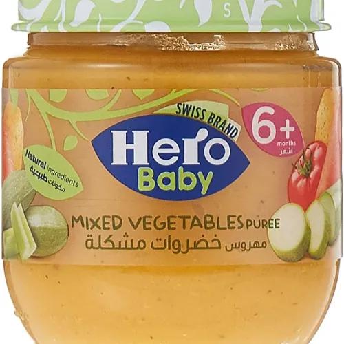 Hero Baby Mixed Vegetables Puree 6+ Months - Gluten Free, Preservative Free, Artificial Flavor Free 120g