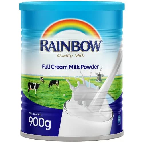 Rainbow Full Cream Milk Powder - artificial preservatives free, artificial colors free 900 gr