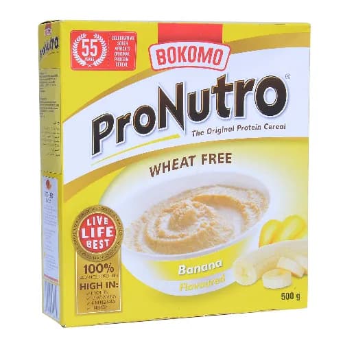 Bokomo Pronutro Banana Cereal Wheat Free 500g