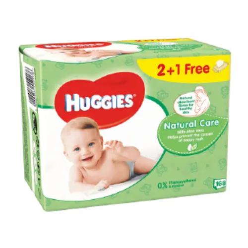 Huggies Baby Wipes Aloe Vera 2 + 1 Free 3 x 56 Tissues