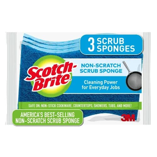 Scotch Brite Multi Purpose Non-Scratch Scrub Sponges 3 Pieces