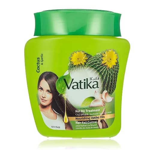 Vatika Naturals Hair Fall Control Hot Oil Treatment with Garlic, Cactus & Coconut for Breaking, Falling & Weak Hair 500 gr