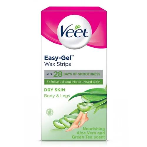 Veet Easy Gel Wax Strips Dry Skin Body & Legs 20 Strips