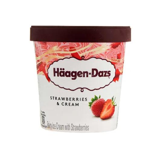 Haagen-Dazs Ice Cream Strawberries & Cream 460Ml