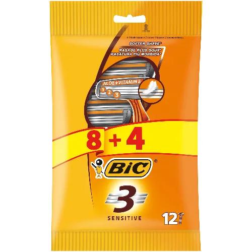 Bic 3 Sensitive Disposable Razor 12Pcs