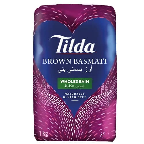 Tilda Wholegrain Brown Basmati Rice - gluten free 1 kg