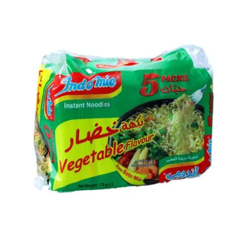 Indomie Instant Noodles Vegetable Flavor 5 x 75g