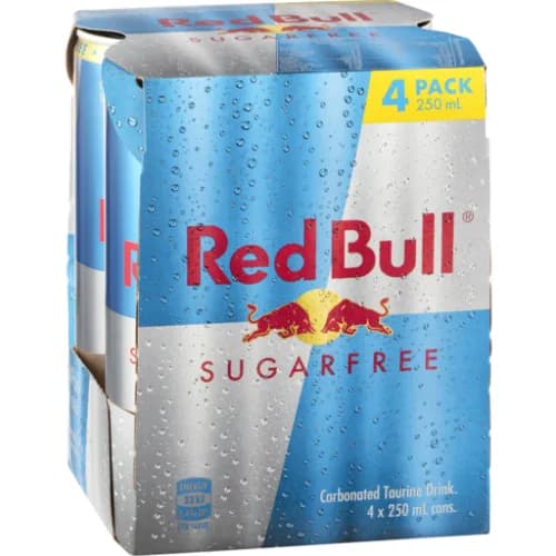 Red Bull Energy Drink - sugar free 4 x 250 ml