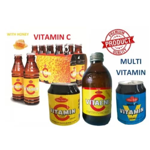 Vitamin C Carbonated Drink Glass Bottles 4 x 250 ml