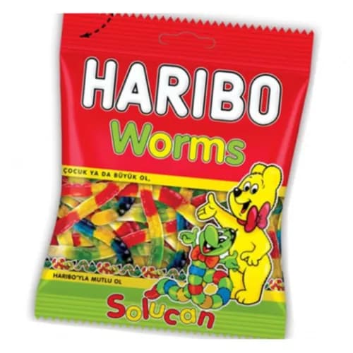 Haribo Gummy Worms - Artificial Color Free 80g