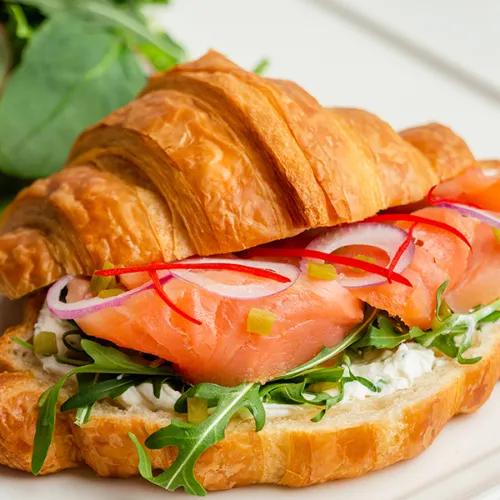 Filled Croissant Smoked Salmon and Avocado