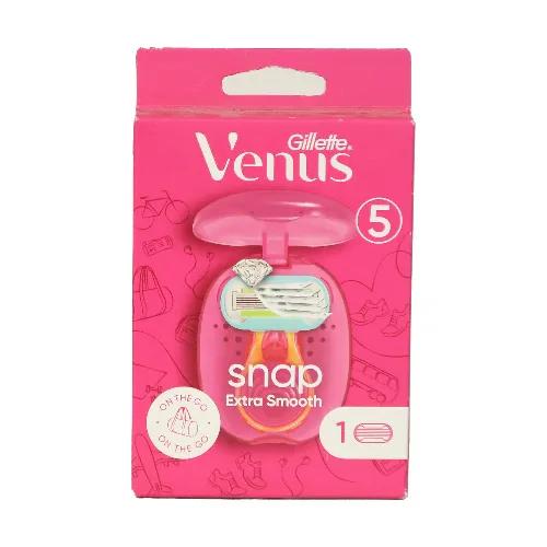 Gillette Venus 5 Extra Smooth Snap Razor Blades 1Pc + Case