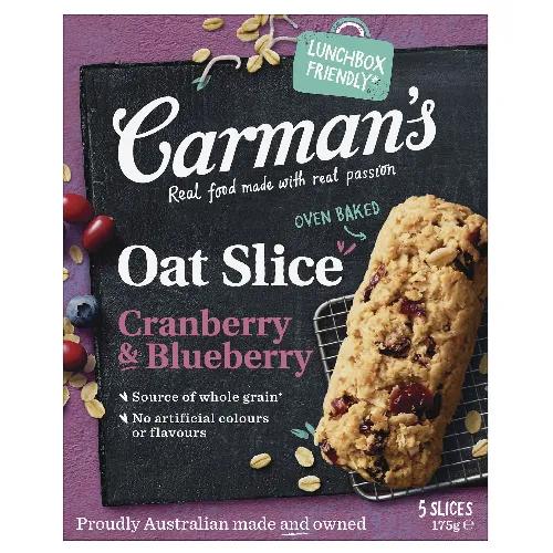 Carman's Cranberry & Blueberry Oat Slice 5 Pcs 175 G