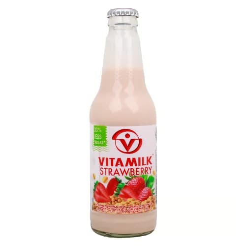 Vitamilk Strawberry Soy Milk - preservatives free 300 ml