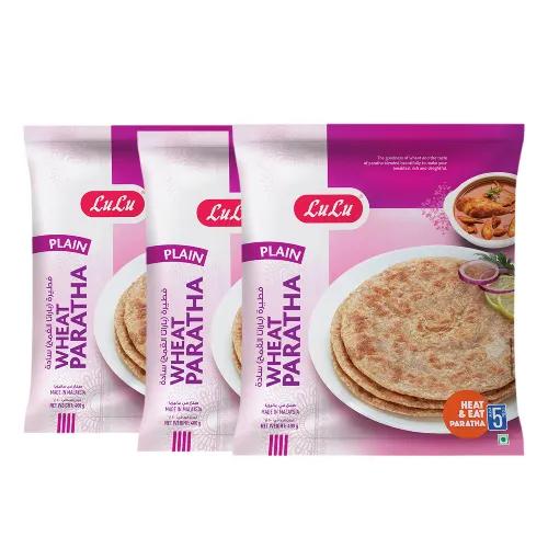 Lulu Wheat Paratha Plain Value Pack 3 X 400G