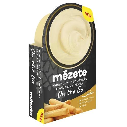 Mezete Gourmet Hummus Classic Dip & Go With Bread Sticks 92G