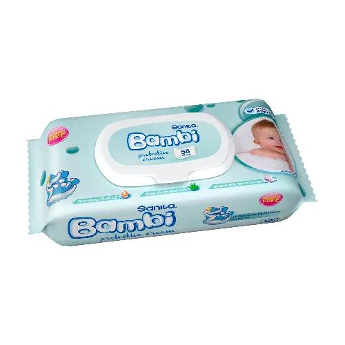 Sanita Bambi Baby Wipes Protective Cream 56 Pieces