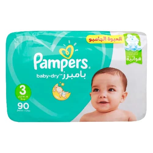 Pampers Active Baby-dry Diaper Size 3 6 - 10 Kg 90 Pieces