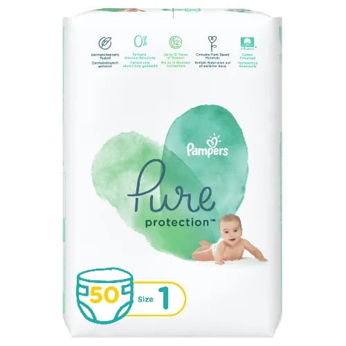 Pampers Pure Protection Diapers Size 1 50 Pieces