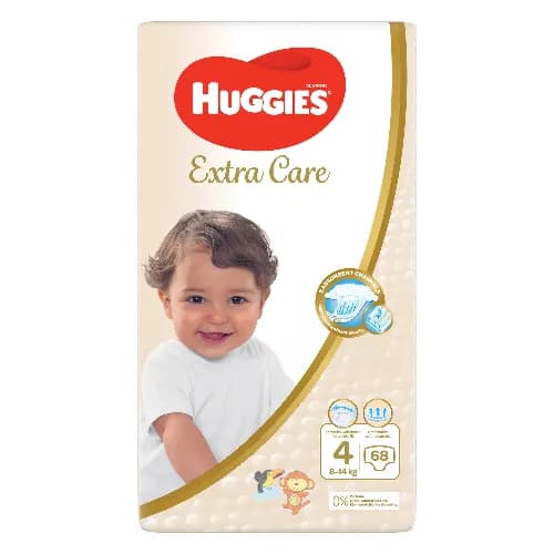 Huggies Extra Care Diaper Size 4 8 - 14kg 68 Pieces