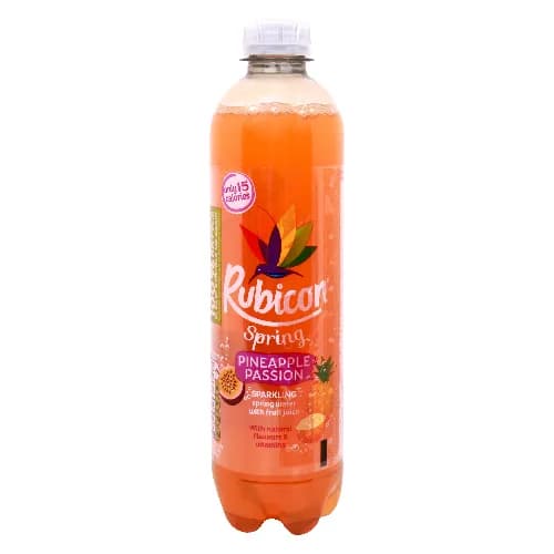 Rubicon Pineapple & Passion Fruit Sparkling Spring Water With Fruit Juice 500 Ml