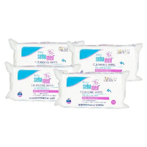 Sebamed Baby Cleansing Wipes 4 x 72 Pieces