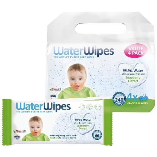 Water Wipes Soapberry Extract Baby Wipes 4 x 60 Pieces