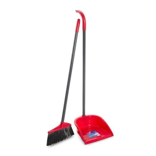 Vileda Long Hand Dust Pan+Broom