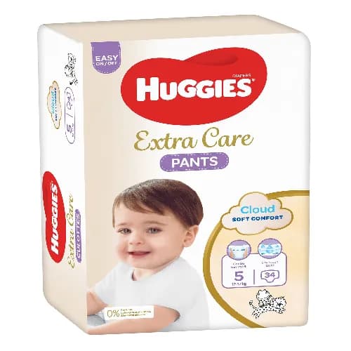 Huggies Extra Care Diaper Pants Size 5 12 - 17kg 34 Pieces