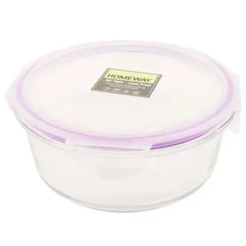 Homeway Round Glass Fod Container Hw3404 660Ml