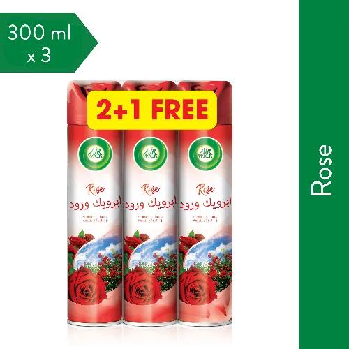 Airwick Air Freshener Rose 300ml 2 + 1