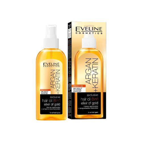 Eveline Argan & Keratin 8In1 Hair Oil - 150Ml