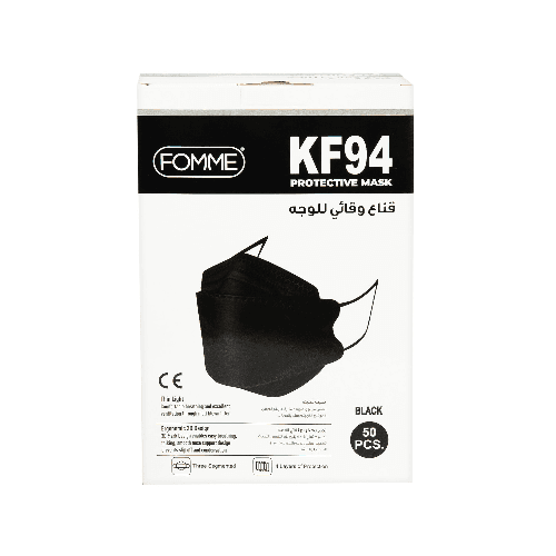 Fomme KF94 Black Protective Mask 50 Pieces