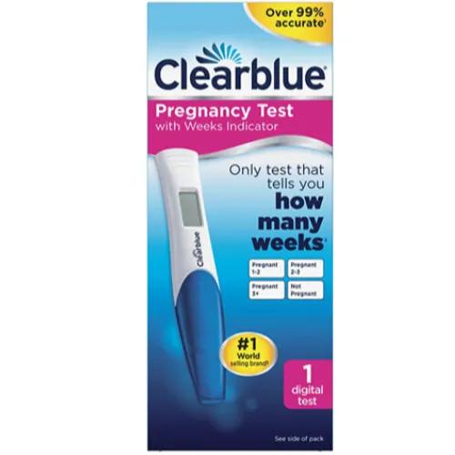 مؤشر أسابيع اختبار الحمل ClearBlue - اختبار واحد