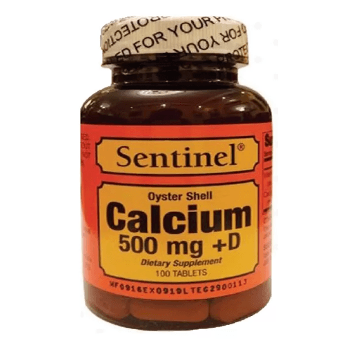 Sentinel Oyster Shell Calcium 500Mg +D Tablets