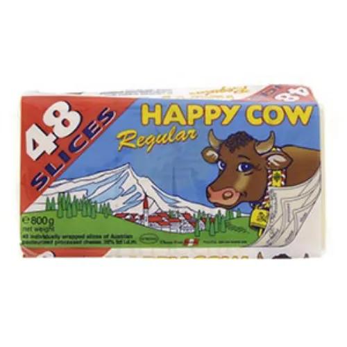 Happy Cow Cheddar Slices 800G