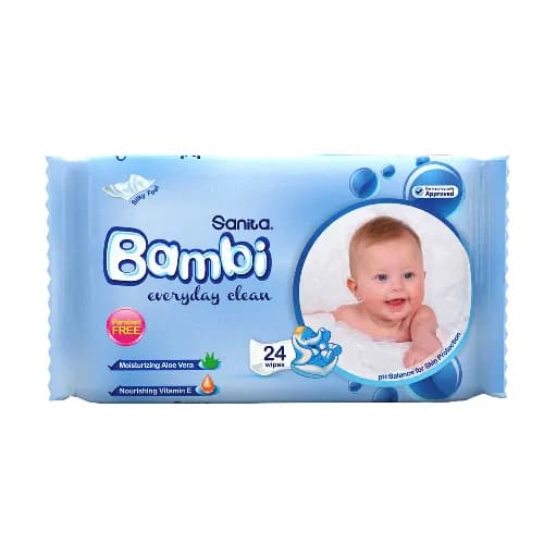 Sanita Bambi Baby Wipes 24 Pieces