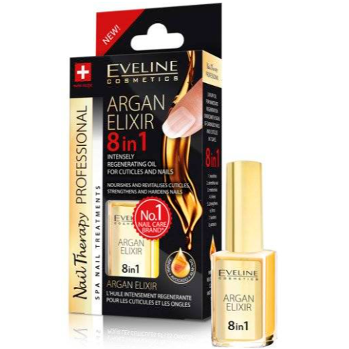 Eveline 8In1 Argan Elixir For Cuticles & Nails - 12Ml