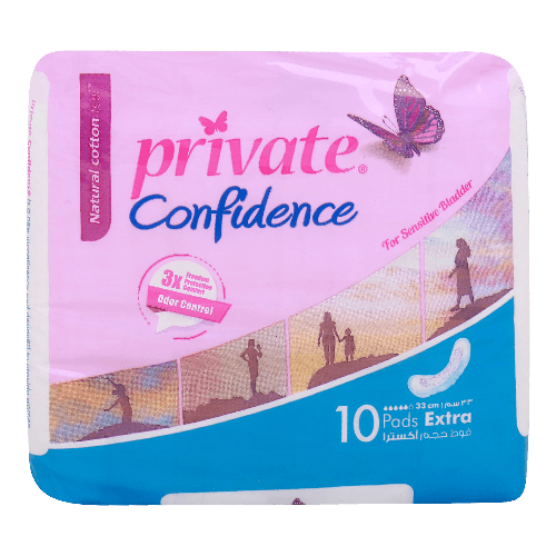 Private Natural Cotton Feel Confidence Extra Pads Size 33cm 12 Pieces