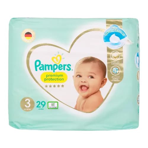 Pampers Premium Baby Diapers Size 3, 6 - 10kg 29 Pieces